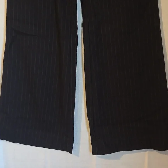 American Eagle Womens Navy Pinstripe Wide Leg Pants Size 8 NWT - Picture 7 of 10